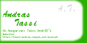 andras tassi business card